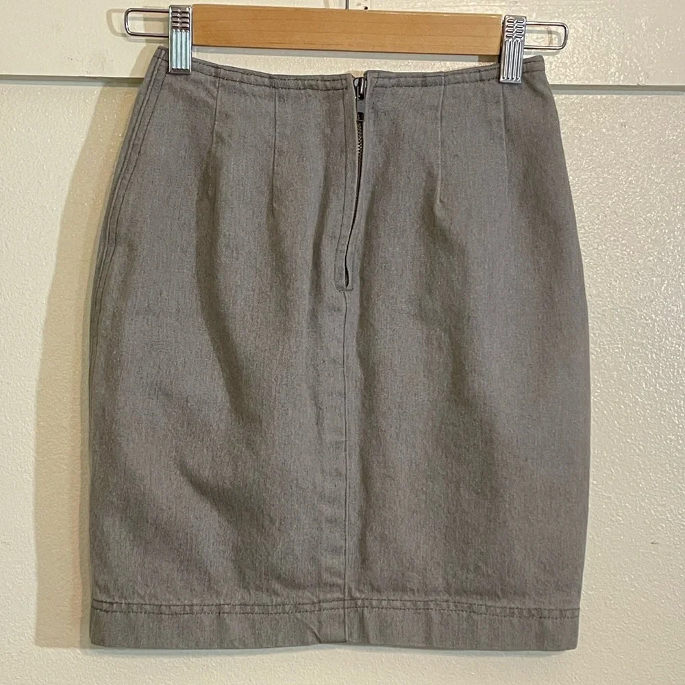 DKNY 2 Gray Denim Mini Shirt